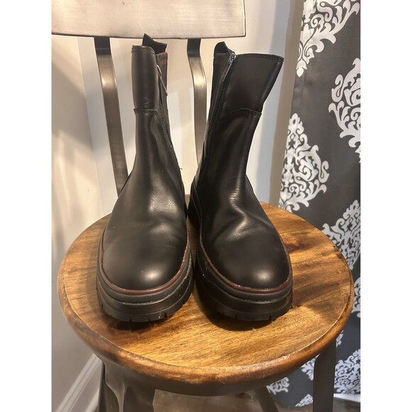 Timberland Malynn Waterproof Chelsea Boots Booties Women’s Size 9 Black Grunge - Picture 6 of 9